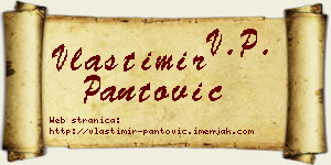 Vlastimir Pantović vizit kartica